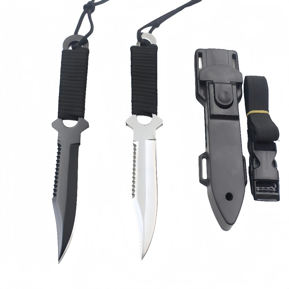 Pisau lapangan dengan kekerasa - Dive Knife Titanium ulasan dan harga